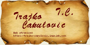 Trajko Capulović vizit kartica